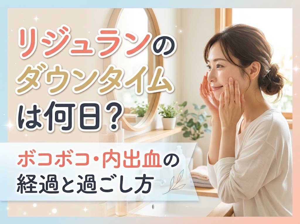リジュランのダウンタイムは何日？ボコボコ・内出血の経過と過ごし方