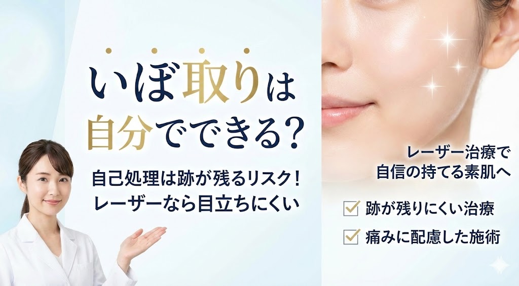 【医師監修】いぼ取りは自分でできる？市販薬やハサミのリスクと、ダウンタイムや仕上がりの傾向を解説