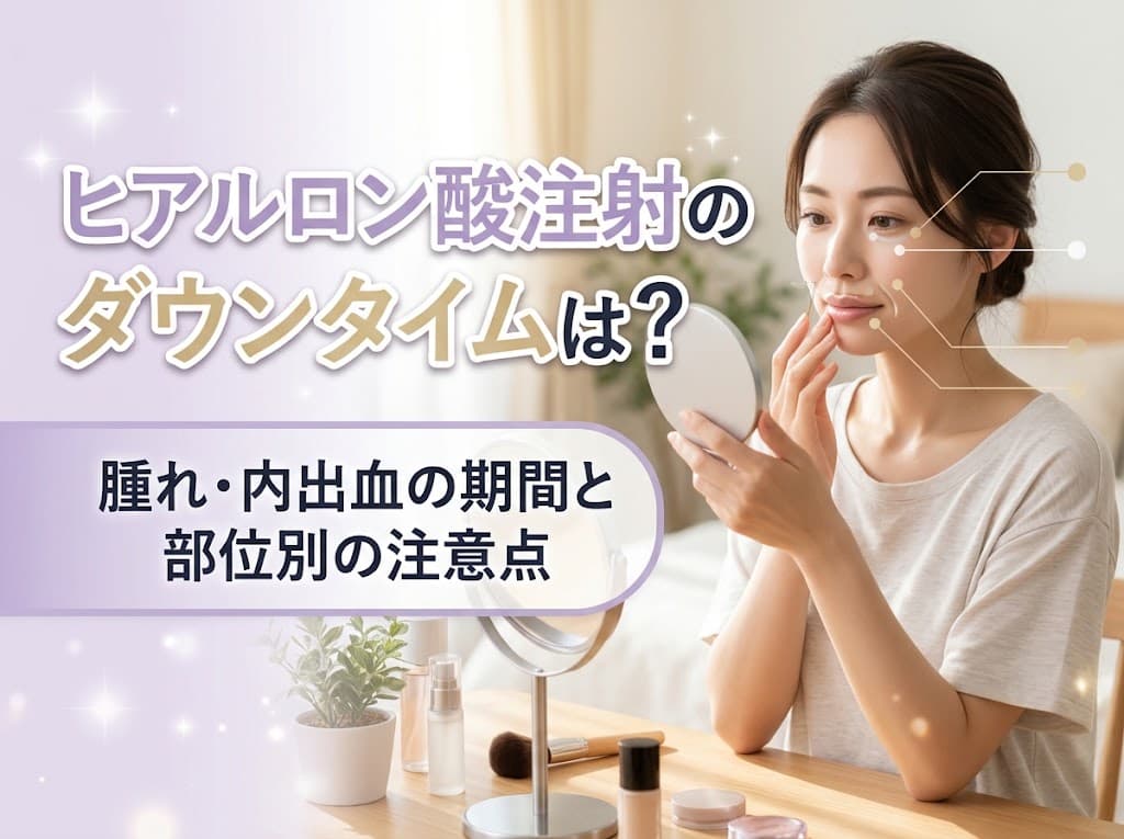 ヒアルロン酸注射のダウンタイムは？腫れ・内出血の期間と部位別の注意点